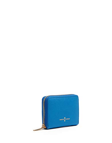 Roberto Verino Monedero nano piel saffiano azul
