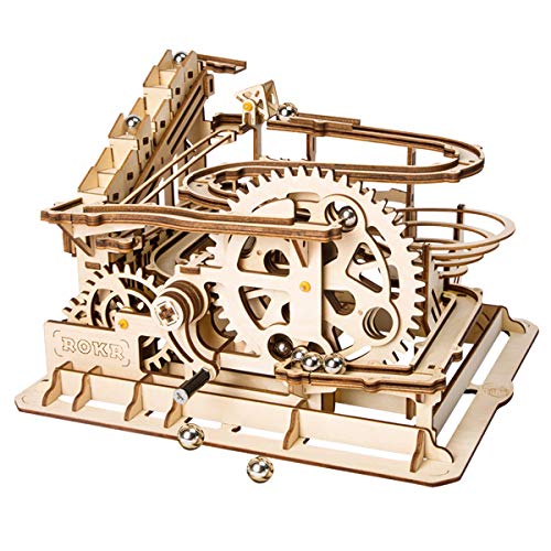 Robotime Laser Cut Puzzle de Madera | Kit de construcción Set Model | Juego de Puzzle en 3D (Waterwheel Coaster)