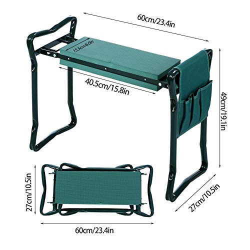 Rodillas Para Jardinería Banqueta Taburete Jardín Plegable Taburete Reclinatorio de Jardín Portátily Plegable Banco de Rodillas Asiento de Jardín Kneeler Carga 113kg Taburetes para jardinería
