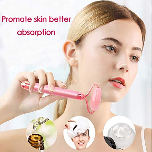 Rodillo De Jade,Facial Masaje Piedra Gua Sha Jade, Masajeador Roller Tools Anti Aging Belleza Natural Dispositivo Herramienta