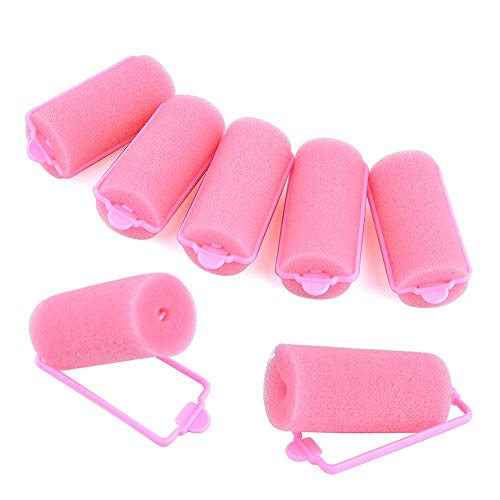 Rodillos de esponja de espuma para el cabello 36 piezas Herramientas de rulos de esponja suave para mujeres y niños Peinado de bricolaje (20 mm, rosa)