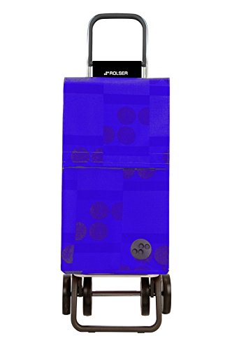 Rolser Paris Logos Dos+2 - Carro de la Compra de 4 Ruedas, Color Azul
