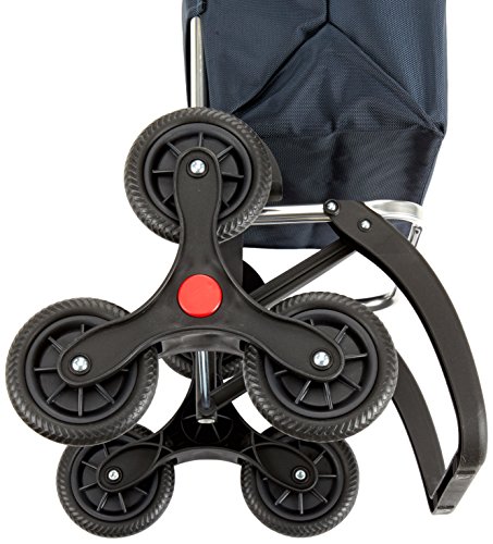 Rolser Paris MF RD6 - Carro de la Compra de 6 Ruedas, Especial escaleras, Color Marengo