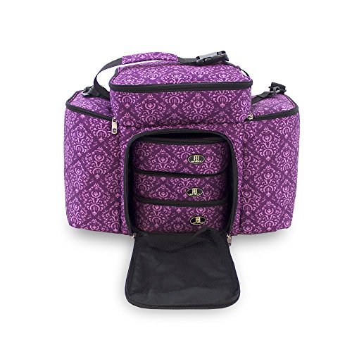 Roo Beauty Bags, Beauticians and Manicurist Maquillaje Bolsa de Herramientas, Estuche Profesional Cosméticos en Belita Diseño Imperial Lila Imperial