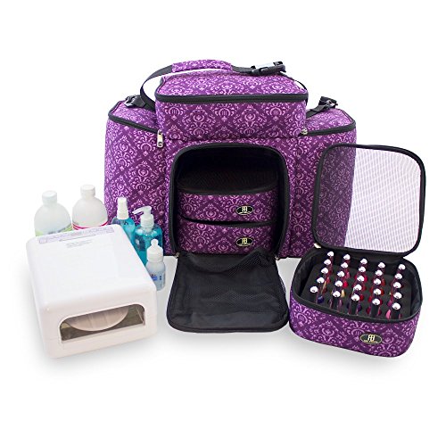 Roo Beauty Bags, Beauticians and Manicurist Maquillaje Bolsa de Herramientas, Estuche Profesional Cosméticos en Belita Diseño Imperial Lila Imperial