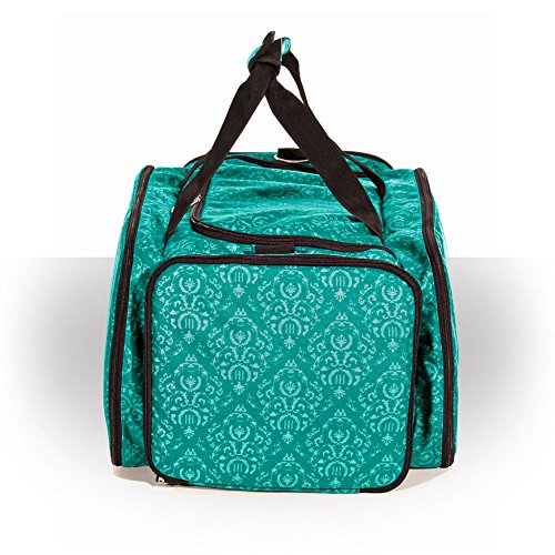 Roo Beauty Bags, Esteticistas y Manicuristas, bolsa de herramientas de maquillaje profesional estuche de cosméticos Verde azulado imperial L)520mm x (W)350mm x (D)230mm