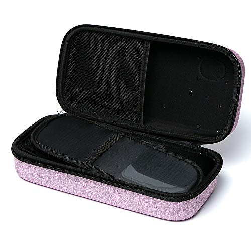 Roo Beauty - Estuche para brochas de maquillaje, diseño de Betty en color rosa con purpurina