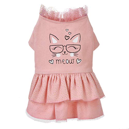 Ropa para Mascotas,Dragon868 Invierno cálido Cuello Redondo Arco-Nudo Sweashirts Vestido para Mascotas Perros Perro