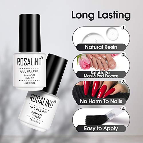 ROSALIND Esmalte Semipermanente Para Uñas Temperatura Cambio De Color Camaleón Esmaltes de Uñas UV LED Pintauñas Permanente Soak Off Manicura Colores De La Mezcla Set 6 X 7ml…