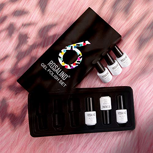 ROSALIND Esmalte Semipermanente Para Uñas Temperatura Cambio De Color Camaleón Esmaltes de Uñas UV LED Pintauñas Permanente Soak Off Manicura Colores De La Mezcla Set 6 X 7ml…