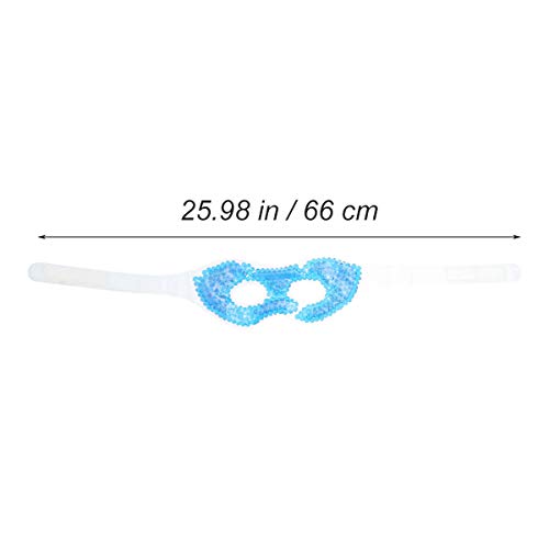 Rosenice - 1 x antifaz de ojos refrigerante, frío y caliente, con gel azul, para aliviar el cansancio de los ojos y relajar