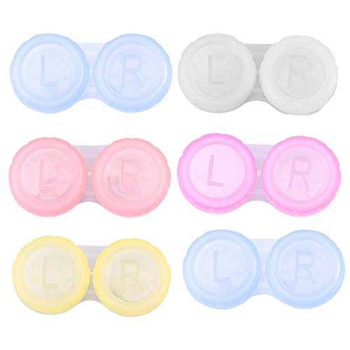 ROSENICE Estuche para lentes de contacto Caja de lentes de contacto de viaje 20pcs (Colores Surtidos)
