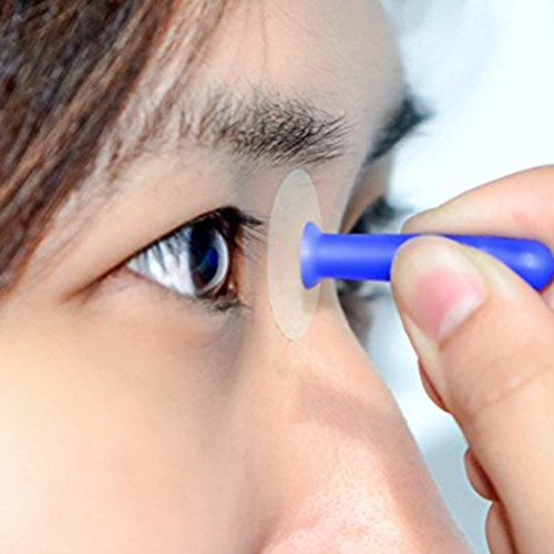 rosenice lente de contacto lente de contacto 4pcs lente de contacto lente de contacto lente de ventosa para lente rígida RGP (azul)