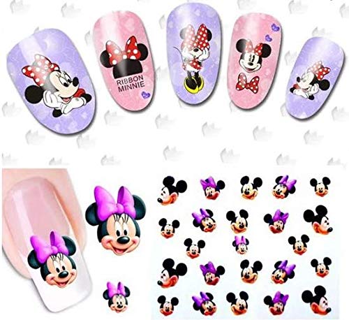 Row_120cc Adhesivos de Uñas 3D, Decoración de Uñas, Para Mujeres y Niños.Mickey *1pcs QJ-693