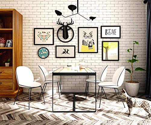 RR&LL Hang-Dressers Moderno nórdico Gran tamaño Pintura Decorativa Combinación Corredor Restaurante Colgante de Pared Madera Maciza Marco de Imagen Bar Peluquería Personalidad Mural (Color: Negro)