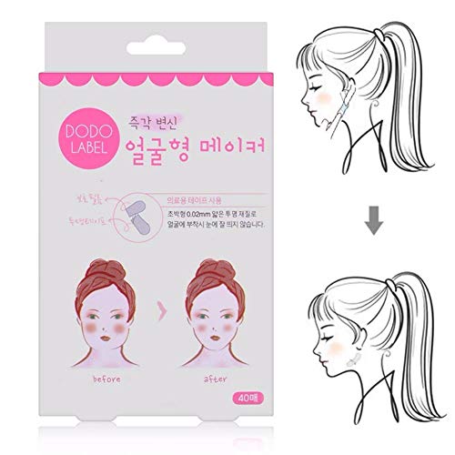 Rsoamy Cinta de Estiramiento Facial, Estiramiento Facial instantáneo Tipo de Ajuste Fuerte, Cinta de Modelado de la línea de la Cara, corrección de la flacidez de Levantamiento, Maquillaje Facial