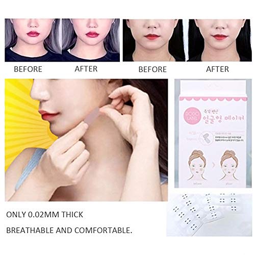 Rsoamy Cinta de Estiramiento Facial, Estiramiento Facial instantáneo Tipo de Ajuste Fuerte, Cinta de Modelado de la línea de la Cara, corrección de la flacidez de Levantamiento, Maquillaje Facial