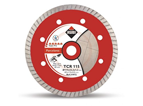 Rubi 31972 Disco Diamante gres porcelánico turbo (TCR) 115 mm SUPERPRO, Gris
