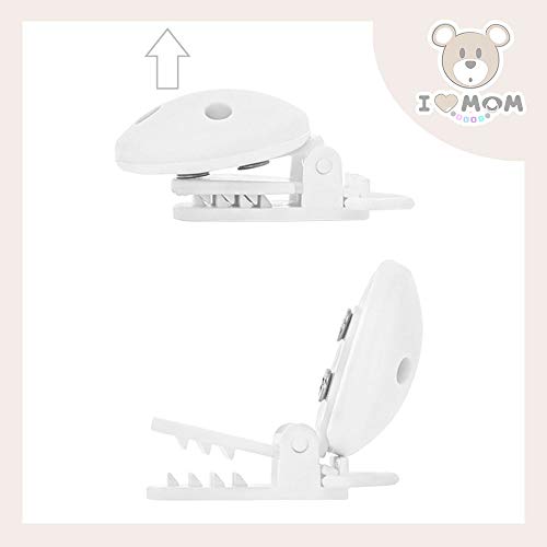 RUBY - Chupetero Personalizado con Nombre, Cadena de Chupete, Pinza de Silicona Antibacteriana y Acero Inoxidable (Azul Pastel)