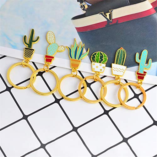 Ruikey Bolso del Llavero del Cactus Bolso Llavero del Coche Regalo Colgante para la Muchacha de Las Mujeres