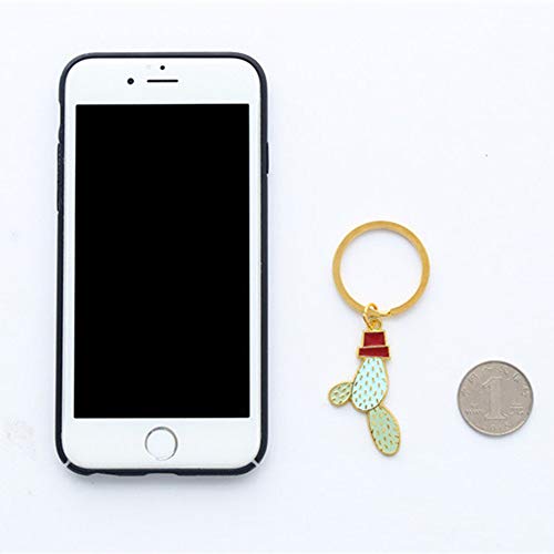 Ruikey Bolso del Llavero del Cactus Bolso Llavero del Coche Regalo Colgante para la Muchacha de Las Mujeres