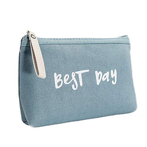 Ruikey Neceseres para Maquillaje Bolso Cosméticos Niñas Bolso Cosmético Simple Bolsa Maquillaje Tela Organizadores De Bolso Bolsa para Maquillaje Niña（Azul）