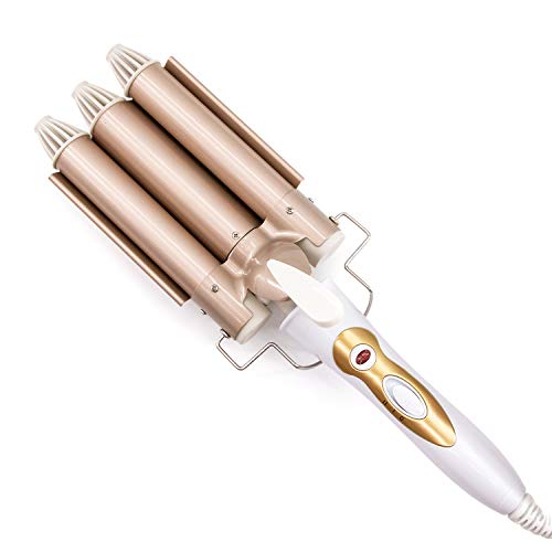 RXFSP Pinzas Rizadoras, Rizador de pelo, Tenacillas de Pelo, Cerámica de la Turmalina de 3 Barriles Rizador, Iron Wave Curler Multifunción Temperatura Ajustable para rizar y ondas un efecto ondulado