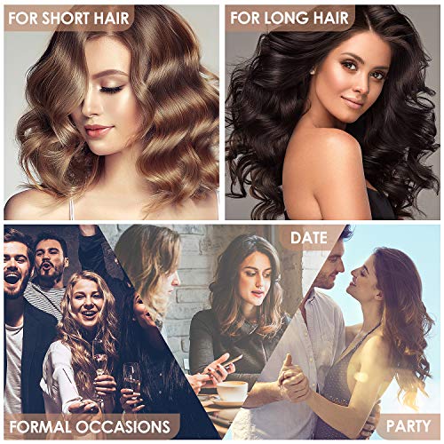 RXFSP Pinzas Rizadoras, Rizador de pelo, Tenacillas de Pelo, Cerámica de la Turmalina de 3 Barriles Rizador, Iron Wave Curler Multifunción Temperatura Ajustable para rizar y ondas un efecto ondulado