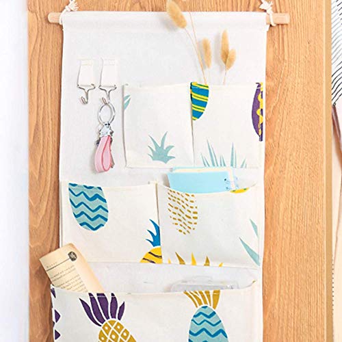 Rysmliuhan Shop Escritorio Bolsa de Almacenamiento Sujetador Organizador Caja de Almacenamiento con Tapa Portátil Cesta de Almacenamiento Pineapple