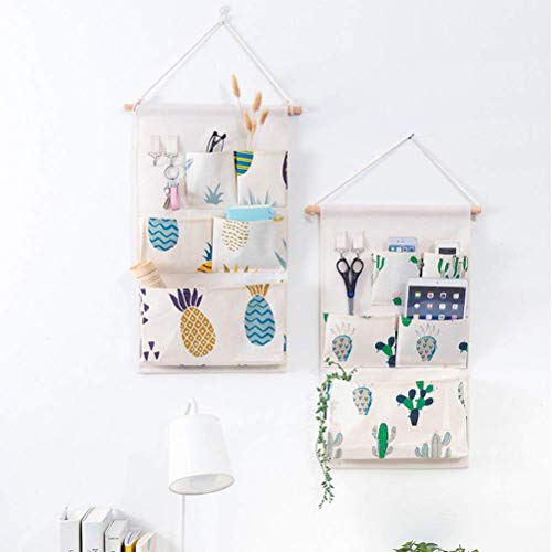 Rysmliuhan Shop Escritorio Bolsa de Almacenamiento Sujetador Organizador Caja de Almacenamiento con Tapa Portátil Cesta de Almacenamiento Pineapple