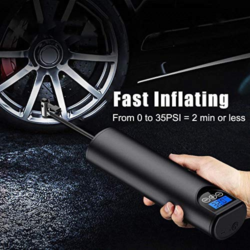 S SMAUTOP Bomba de Aire Inteligente, Bomba de Aire portátil Inteligente para Montar en el vehículo Inflador de neumáticos Digital inalámbrico Bomba de Aire Mini Bomba de Aire Digital Inteligente