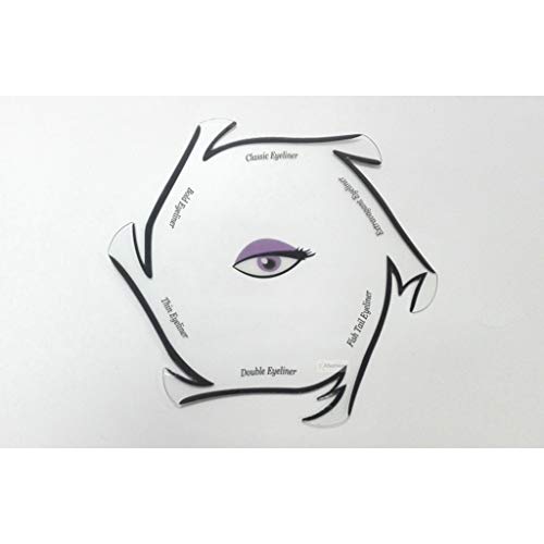 S-TROUBLE 6 en 1 Delineador de Ojos Tarjetas de Plantillas de Dibujo Kits de Herramientas cosméticas de Moda Smokey Cat Eyes Accesorio de Maquillaje Uso para Principiantes