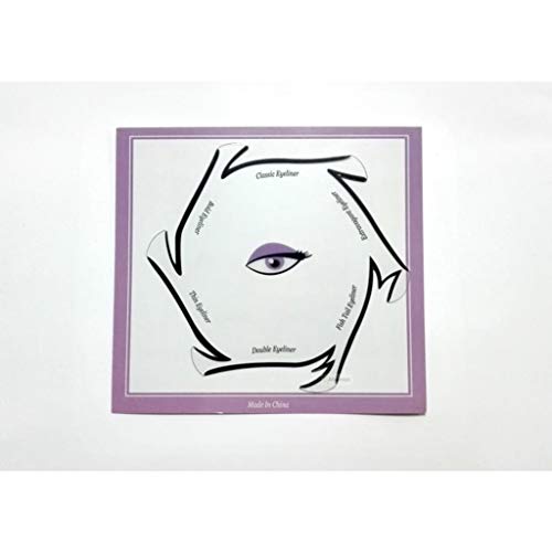 S-TROUBLE 6 en 1 Delineador de Ojos Tarjetas de Plantillas de Dibujo Kits de Herramientas cosméticas de Moda Smokey Cat Eyes Accesorio de Maquillaje Uso para Principiantes