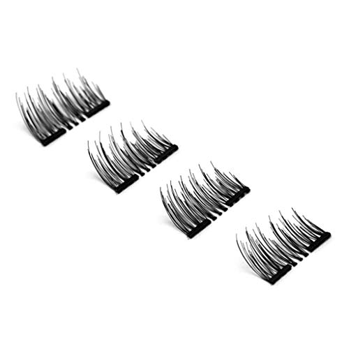 S-TROUBLE Pestañas magnéticas 3D 4 Pares de Ojos Reutilizables Extensión de pestañas postizas