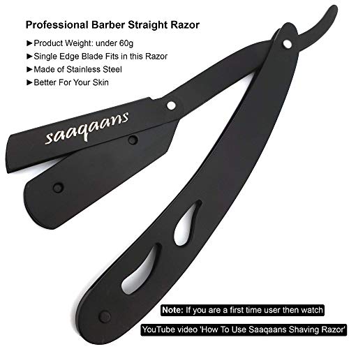 Saaqaans Tijeras de Peluquería Barbero Profesional Conjunto - Perfecto para Corte de Pelo con Estilo, Recortar tu Barba y Bigote (Red & Black)