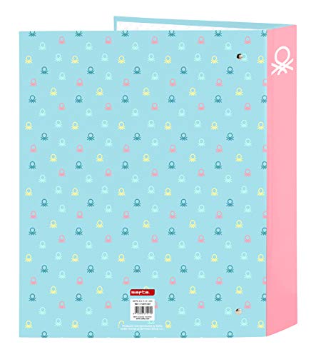 Safta- Benetton Carpeta de Folio 4 Anillas, 270x60x330 mm (512075657)
