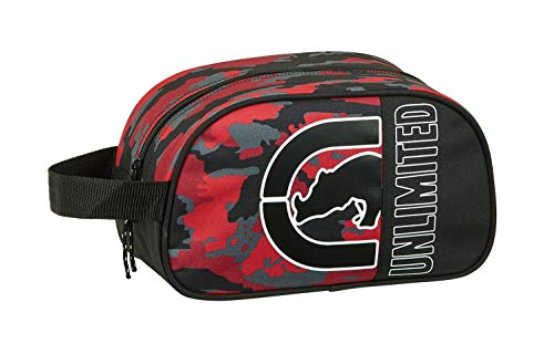 Safta Neceser Escolar Infantil Mediano con Asa de Ecko Unltd, 260x120x150mm, Multicolor (Camuflaje)