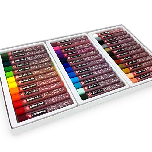 Sakura Cray-Pas Expresionista Pastel Al Óleo – Extra Fino Calidad – 10mm X 71mm – Pack de 36