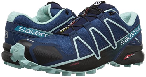 Salomon Speedcross 4 W, Zapatillas de Trail Running para Mujer, Azul (Poseidon/Eggshell Blue/Black), 42 EU