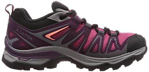 Salomon X Ultra 3 Prime GTX W, Zapatillas de Senderismo para Mujer, Violeta (Malaga/Potent Purple/Desert Flower), 36 2/3 EU