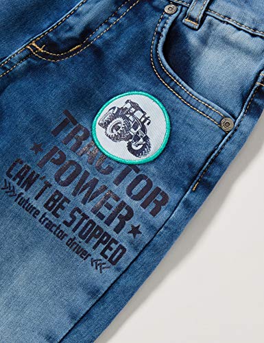 Salt & Pepper Mit Traktor Badge Jeans, Azul (Original 099), 92 para Niños