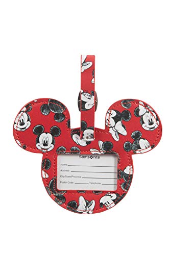 Samsonite Global Ta Disney Etiqueta de Equipaje, 13.5 cm, Rojo (Mickey/Minnie Red)