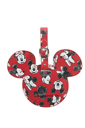 Samsonite Global Ta Disney Etiqueta de Equipaje, 13.5 cm, Rojo (Mickey/Minnie Red)