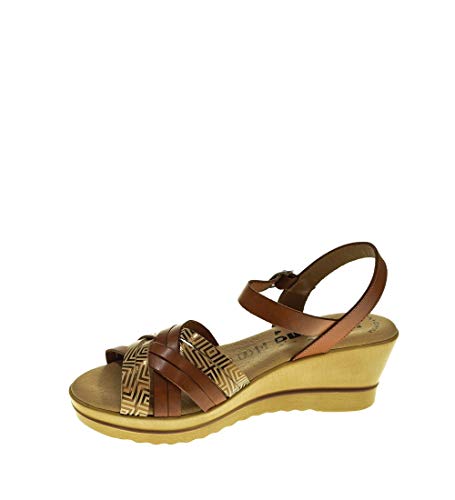 Sandalia CUÑA - Mujer - Marron - jordana - 2966-41