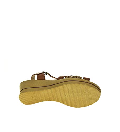 Sandalia CUÑA - Mujer - Marron - jordana - 2966-41