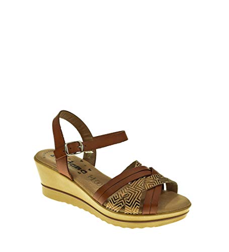 Sandalia CUÑA - Mujer - Marron - jordana - 2966-41