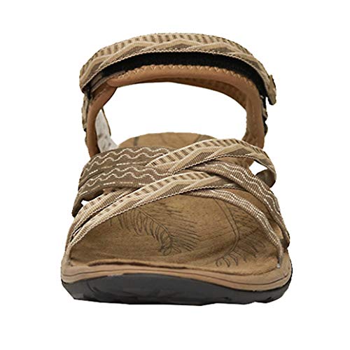 Sandalias de Verano para Mujer Senderismo al Aire Libre Plataforma Plana Sandalias de Color Mezclado Mujer Flor de Playa Ligera Zapatos de Gladiador básicos