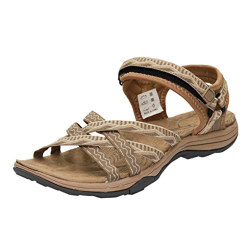 Sandalias de Verano para Mujer Senderismo al Aire Libre Plataforma Plana Sandalias de Color Mezclado Mujer Flor de Playa Ligera Zapatos de Gladiador básicos