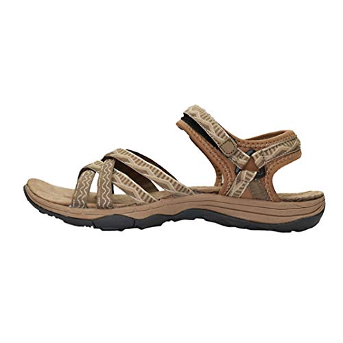 Sandalias de Verano para Mujer Senderismo al Aire Libre Plataforma Plana Sandalias de Color Mezclado Mujer Flor de Playa Ligera Zapatos de Gladiador básicos