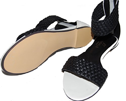 Sandalo essence - Sandalias de Vestir de Material Sintético para Mujer Negro Negro, Color Negro, Talla 40 EU